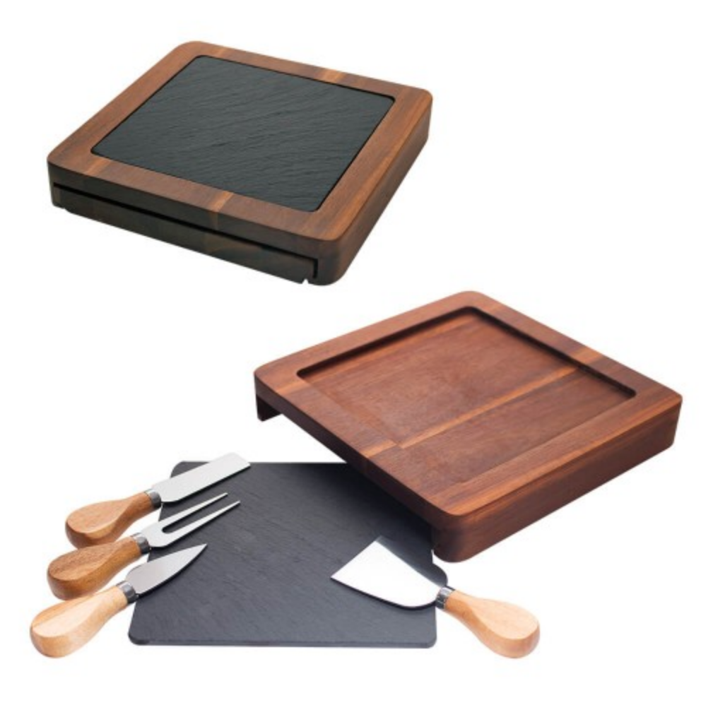 SET DE QUESOS CON TABLA DE LAVA VOLCANICA